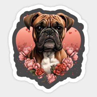 Boxer valentine's day Sticker